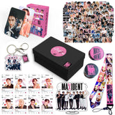 STRAYKIDS MAXIDENT Gift Set LOMOCARD Keychain Ins-Card Sticker Lanyard Tape Gift box